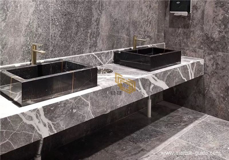 Castel Grey Marble Bathroom Vanity Top 03