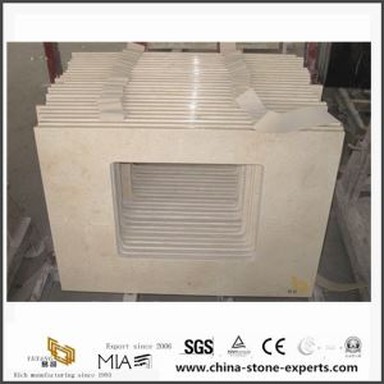 Crema Marfil marmor forfengelighet toppen for baderomsdesign