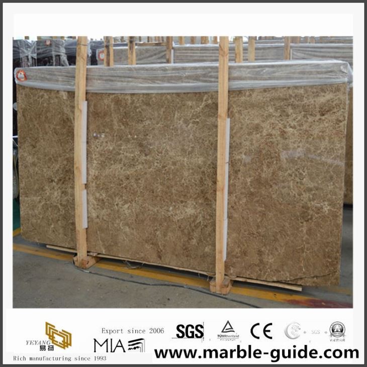 Kina Pris Lys Emperador Brown Marble Slab for Building Decoration