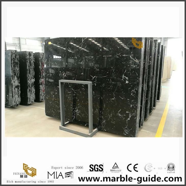 Black Ice Flower Marble Slabs