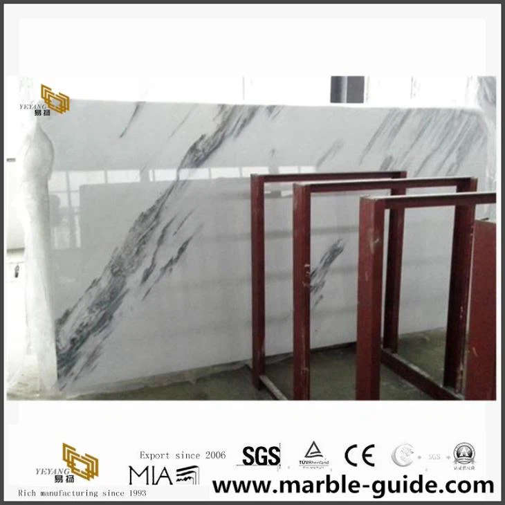 china blue sky white marble slabs