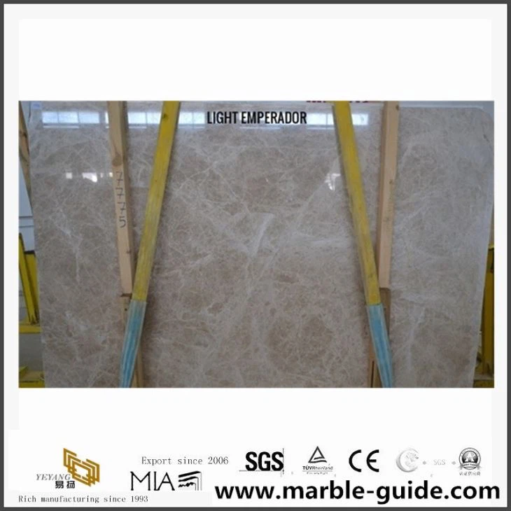 Quarry Price Light Emperador Marble Slabs For Hotel Bad Fliser
