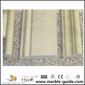 Custom Beige Marble Tile Trim Med Bullnose Edge Natural Stone