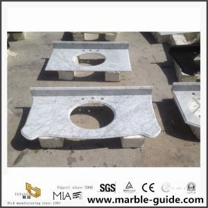 Hot Selg Hvit Carrara Vanity Top For Hotell Bad