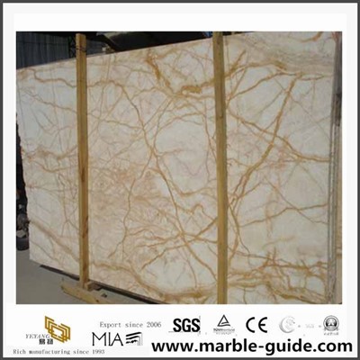 Naturlig Kina Golden Jade Marble Yellow Vein Marble Low Price