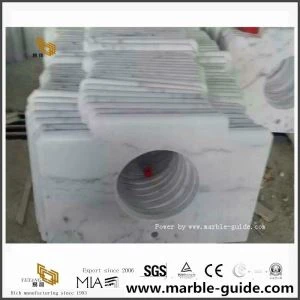 Kina Guangxi White Marble Vanity Tops for Bathroom From Marble Factory