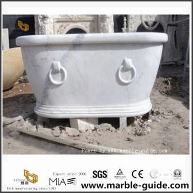 Kina Hunan White Marble Bathtub for moderne ideer om baderomsdesign