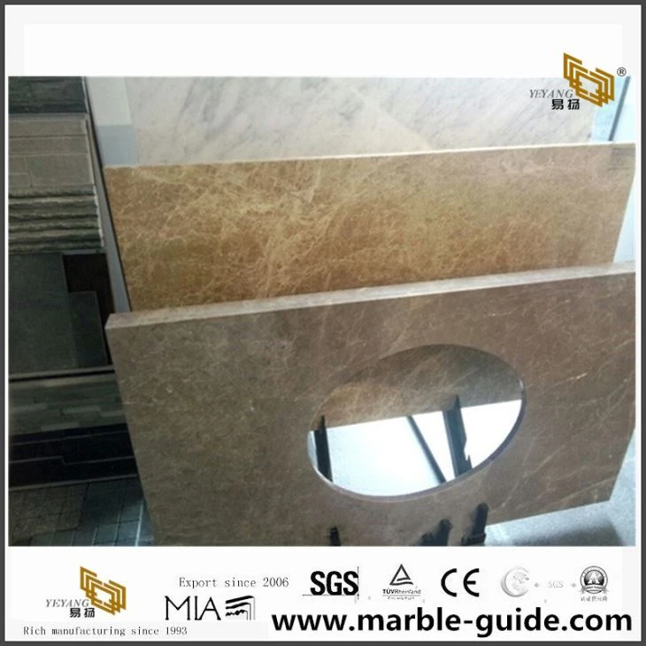 Light Emperador Marble Vanity Top