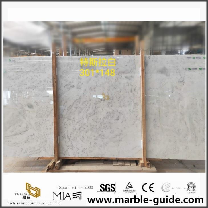 New Tesla White Marble Slabs For Sale