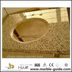 Chrysanthemum Gul Granitt Vanity Topper For Bad