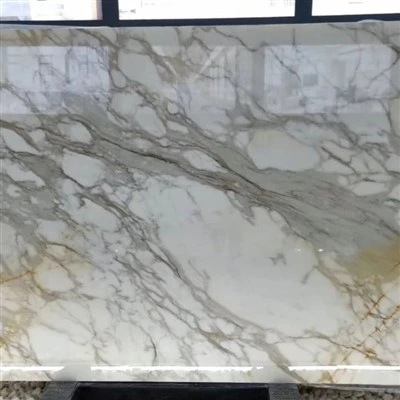 Calacatta Gold Marble Fliser Til Innvendig Gulv / Trapp