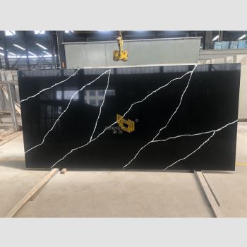 Polerte Nero Marquina Quartz -plater