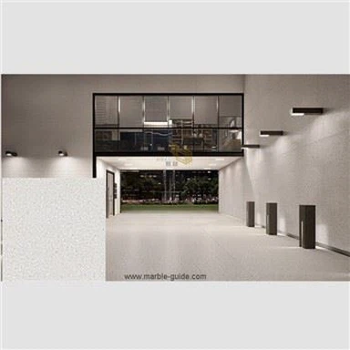 Hvit terrazzo sintret steingulv