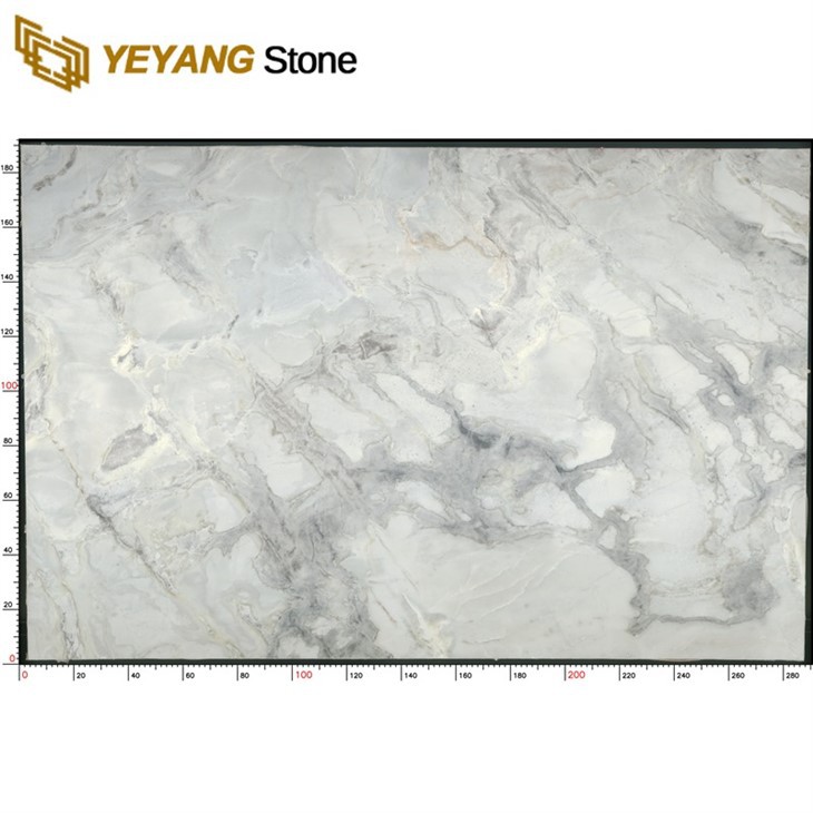 Luxury Stone Picasso White Quartzite Polished Slabs